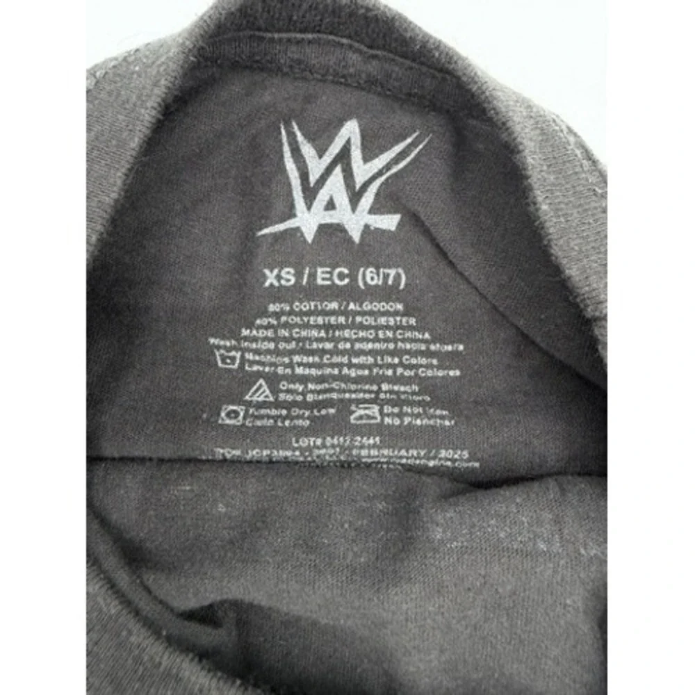 WWE Legends Graphic T-Shirt Kids XS 6/7 Black Wrestling Superstars Comic Grid